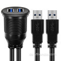 Custom Male-Female Water of Flush Mount Dual USB3.0 Kabel